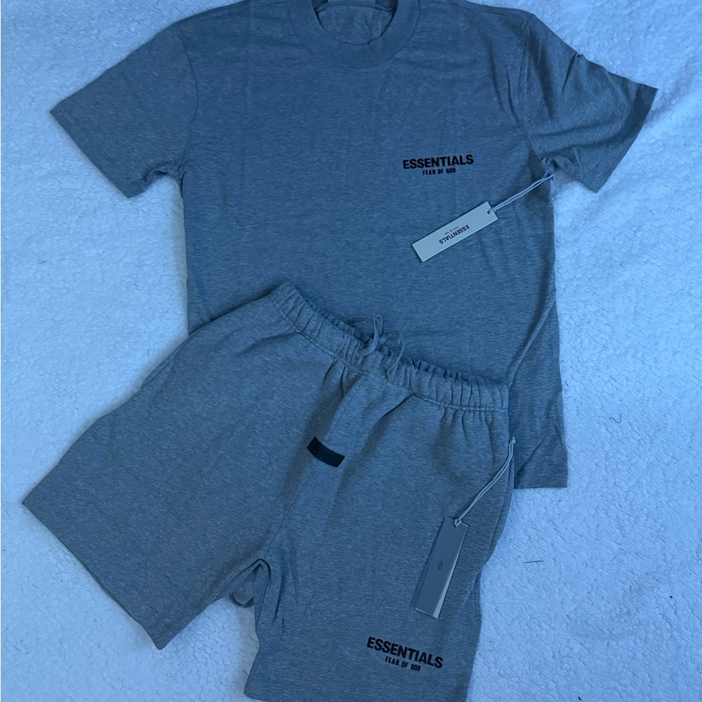 Essentials Heather Gray Men's Athletic Shorts